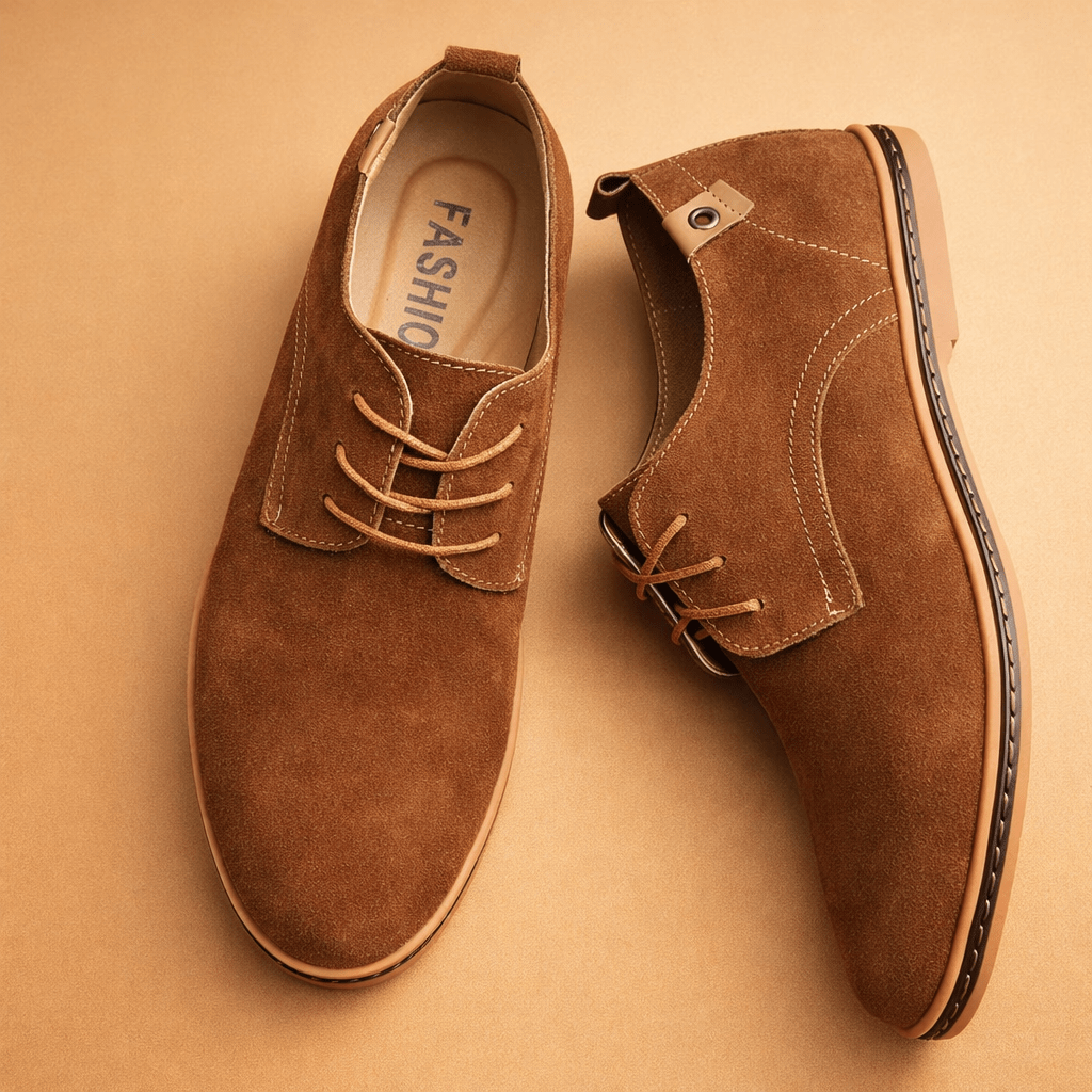 Men's lace-up oxford shoes featuring a padded insole, crafted from vegan leather, suitable for both casual and formal occasions. 4