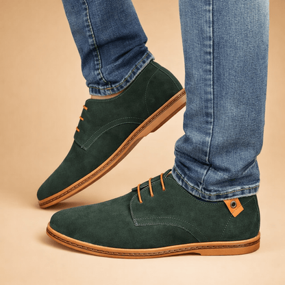 Men's lace-up oxford shoes featuring a padded insole, crafted from vegan leather, suitable for both casual and formal occasions. 5