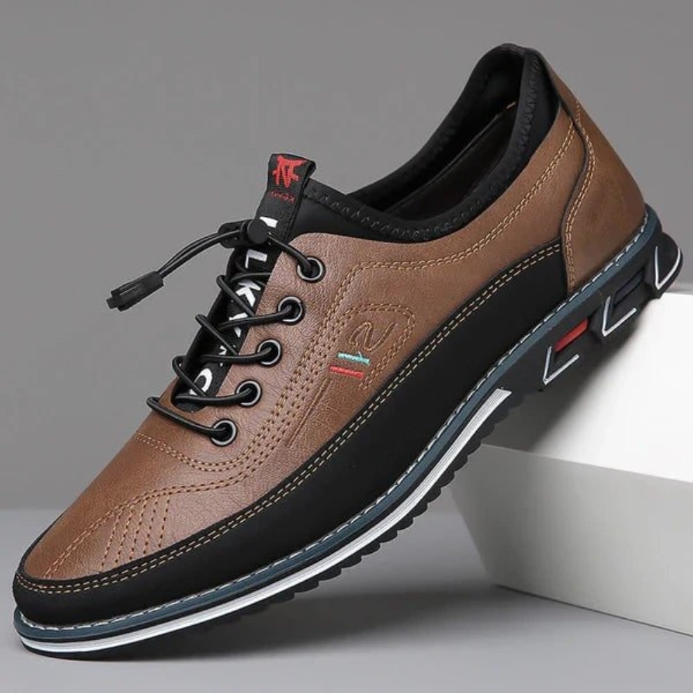 Men's orthopedic lace-up shoes featuring a breathable design, ideal for casual comfort and all-day wear. 2