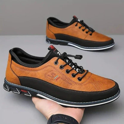 Men's orthopedic lace-up shoes featuring a breathable design, ideal for casual comfort and all-day wear. 8