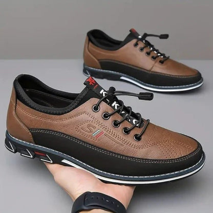 Men's orthopedic lace-up shoes featuring a breathable design, ideal for casual comfort and all-day wear. 1