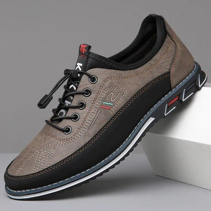 Men's orthopedic lace-up shoes featuring a breathable design, ideal for casual comfort and all-day wear. 4