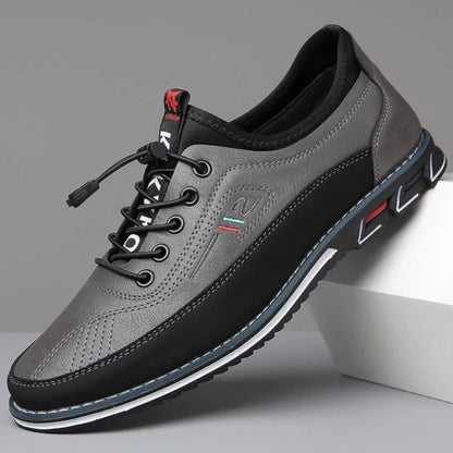 Men's orthopedic lace-up shoes featuring a breathable design, ideal for casual comfort and all-day wear. 3