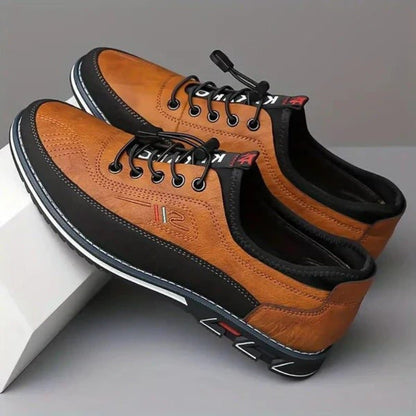 Men's orthopedic lace-up shoes featuring a breathable design, ideal for casual comfort and all-day wear. 7