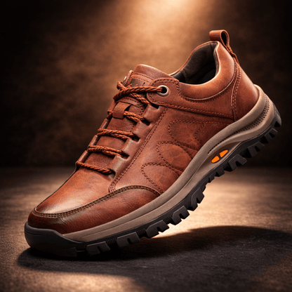 Men's orthopedic leather shoes featuring a waterproof design and posture support for all-day comfort and stability. 5