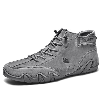 Men's orthopedic waterproof shoes featuring arch support and a breathable slip-on design, perfect for comfort and style in any weather. 2