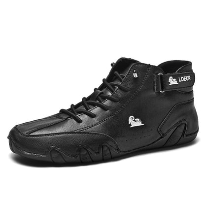 Men's orthopedic waterproof shoes featuring arch support and a breathable slip-on design, perfect for comfort and style in any weather. 3