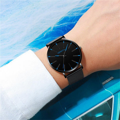 Men's quartz watch featuring a minimalist design and a durable stainless steel case, perfect for everyday elegance. 3