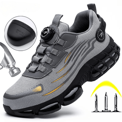 Men's safety work shoes featuring a non-slip grip and quick twist lock design, offering durability, slip resistance, comfort, and stability for all-day wear 7