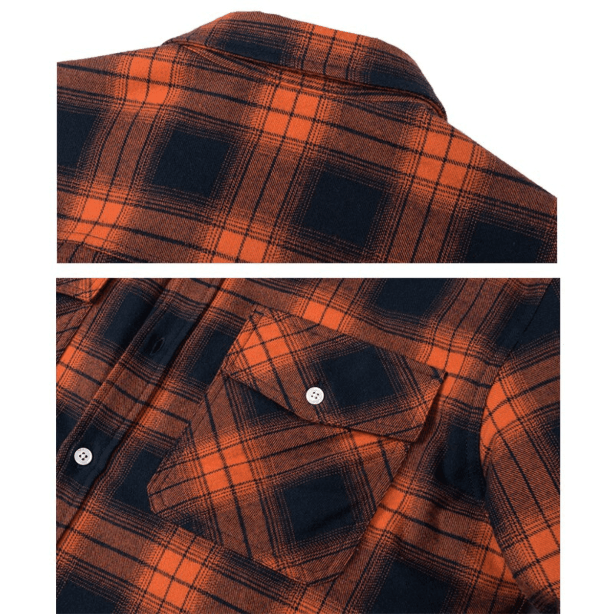 Men's Sherpa-Lined Plaid Jacket with Button-Down Front and Two Chest Pockets for Ultimate Comfort and Style 2