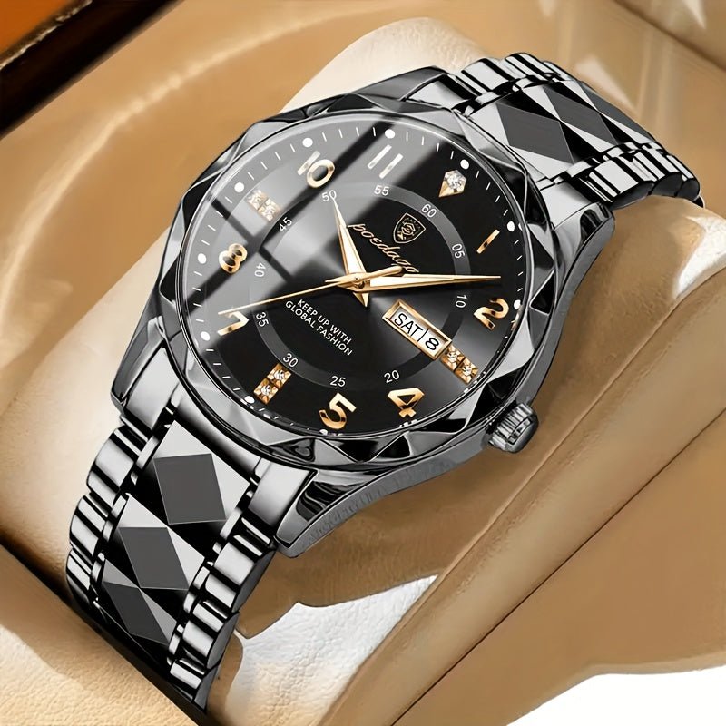 Men's sports watch featuring a dual display and chronograph function, designed in a sleek waterproof silver finish, ideal for active lifestyles. 1