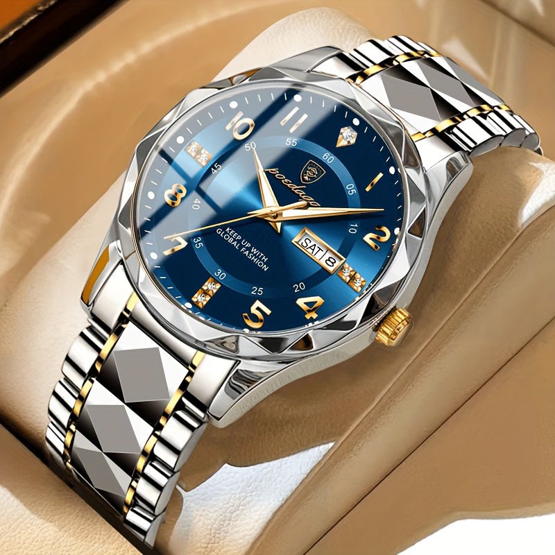 Men's sports watch featuring a dual display and chronograph function, designed in a sleek waterproof silver finish, ideal for active lifestyles. 0