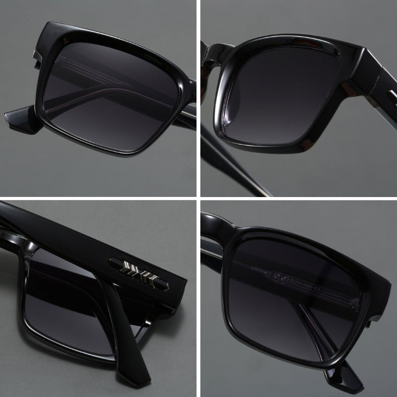 Men's square frame sunglasses featuring anti-reflective gradient lenses and UV400 protection, ideal for stylish sun protection. 7