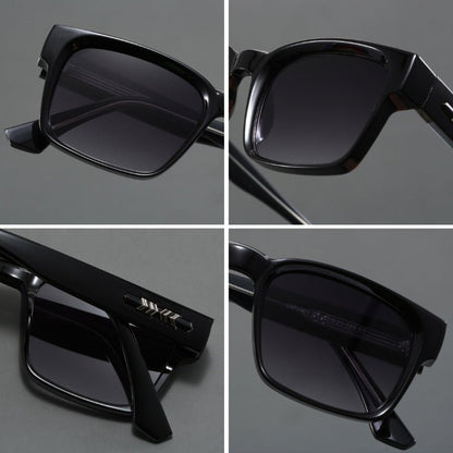 Men's square frame sunglasses featuring anti-reflective gradient lenses and UV400 protection, ideal for stylish sun protection. 7