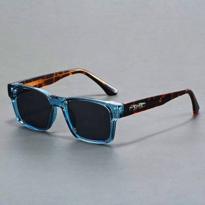 Men's square frame sunglasses featuring anti-reflective gradient lenses and UV400 protection, ideal for stylish sun protection. 0