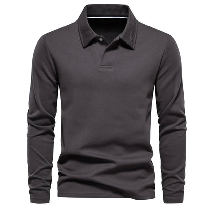 Men's sweater made from soft knit fabric, featuring a modern classic design in an elegant neutral color, ideal for versatile styling in any wardrobe. 7