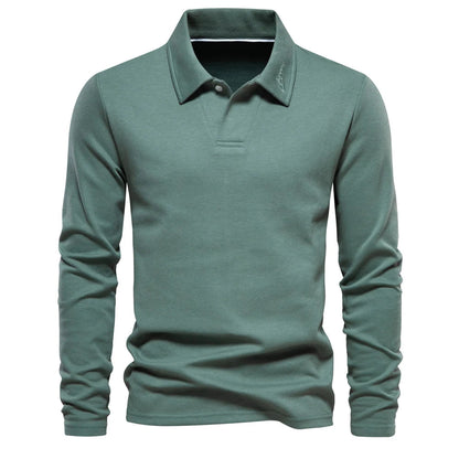 Men's sweater made from soft knit fabric, featuring a modern classic design in an elegant neutral color, ideal for versatile styling in any wardrobe. 6