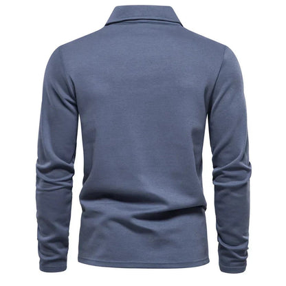 Men's sweater made from soft knit fabric, featuring a modern classic design in an elegant neutral color, ideal for versatile styling in any wardrobe. 5