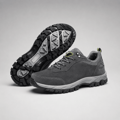 Men's water-resistant hiking shoes featuring a slip-resistant sole, designed for outdoor trails with lightweight comfort and durability. 3