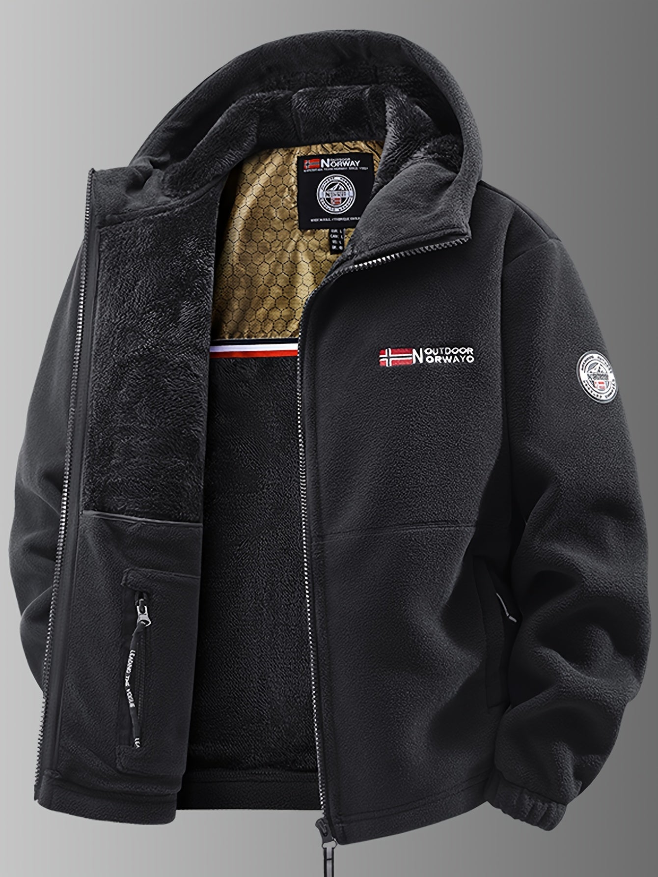 Men's winter jacket featuring a wind-resistant shell and thermal fleece lining, designed for optimal insulation and comfort in cold weather. 7