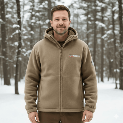 Men's winter jacket featuring a wind-resistant shell and thermal fleece lining, designed for optimal insulation and comfort in cold weather. 0