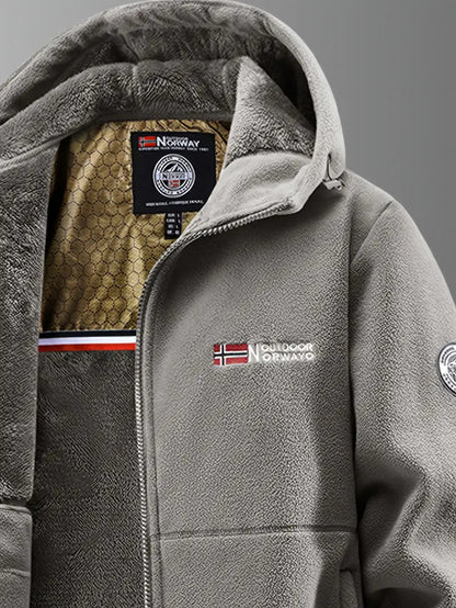 Men's winter jacket featuring a wind-resistant shell and thermal fleece lining, designed for optimal insulation and comfort in cold weather. 4