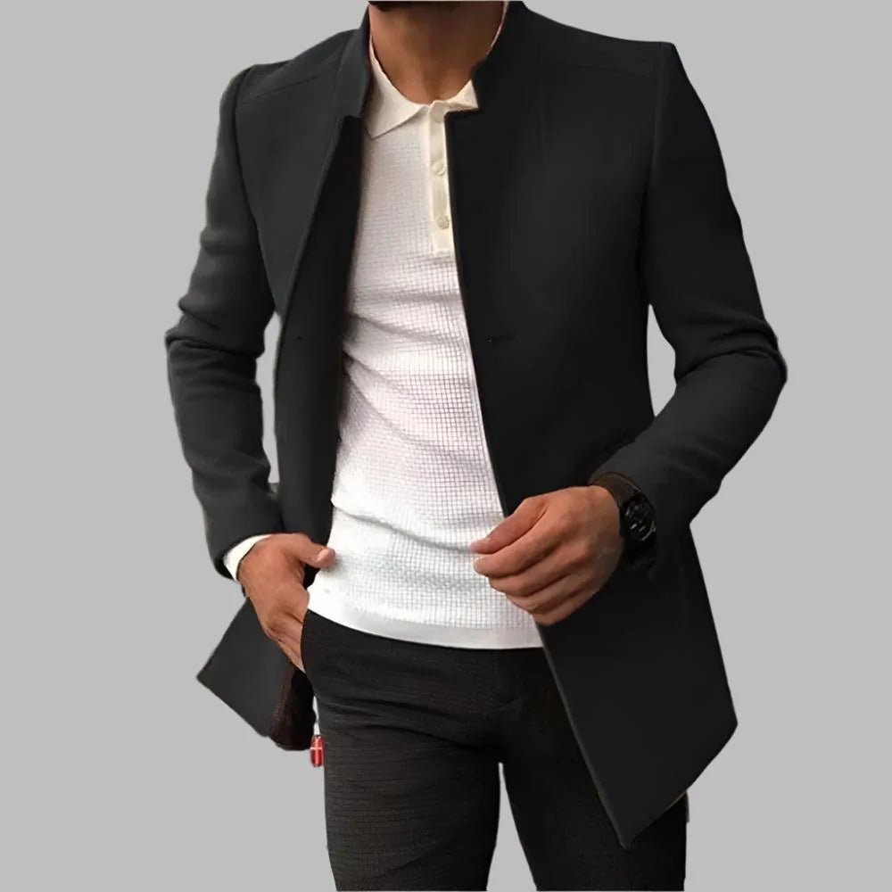 Men's wool jacket featuring a timeless design, perfect for versatile wear, combining elegance and comfort for both casual and formal occasions. 4
