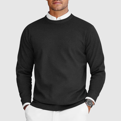 Men's wool sweater in soft, warm knitwear designed for layering, featuring a versatile casual style perfect for various occasions. 0