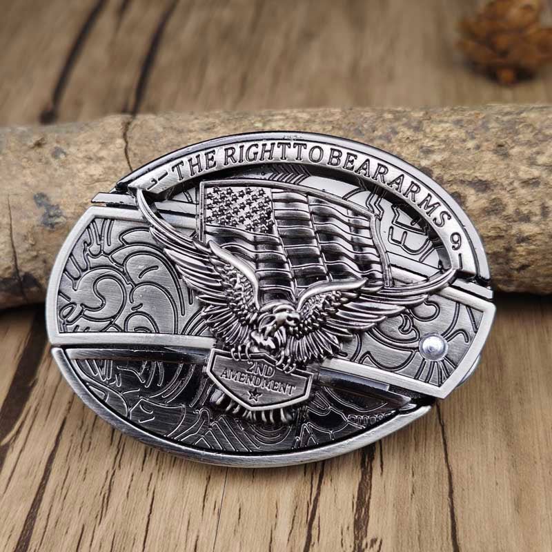 Metal Oval Belt Buckle with Hidden EDC Tool – Durable Zinc Alloy for 1.5 Inch Belts 24