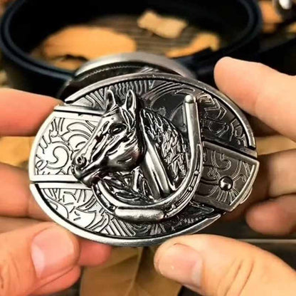 Metal Oval Belt Buckle with Hidden EDC Tool – Durable Zinc Alloy for 1.5 Inch Belts 26