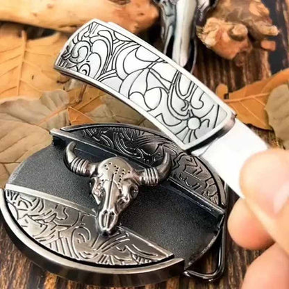 Metal Oval Belt Buckle with Hidden EDC Tool – Durable Zinc Alloy for 1.5 Inch Belts 1