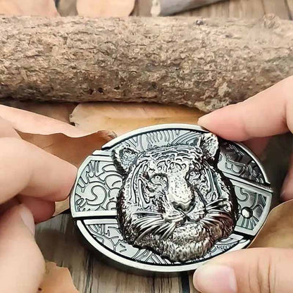 Metal Oval Belt Buckle with Hidden EDC Tool – Durable Zinc Alloy for 1.5 Inch Belts 19