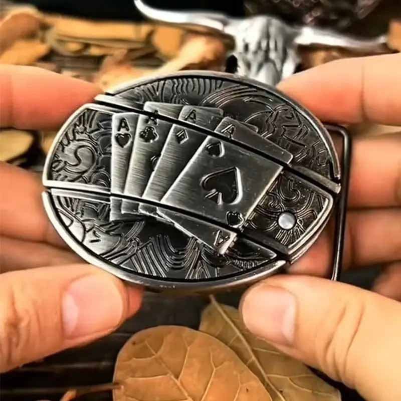 Metal Oval Belt Buckle with Hidden EDC Tool – Durable Zinc Alloy for 1.5 Inch Belts 5