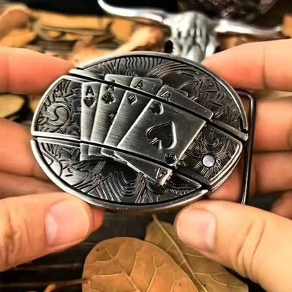 Metal Oval Belt Buckle with Hidden EDC Tool – Durable Zinc Alloy for 1.5 Inch Belts 5