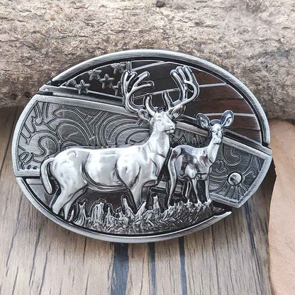 Metal Oval Belt Buckle with Hidden EDC Tool – Durable Zinc Alloy for 1.5 Inch Belts 18
