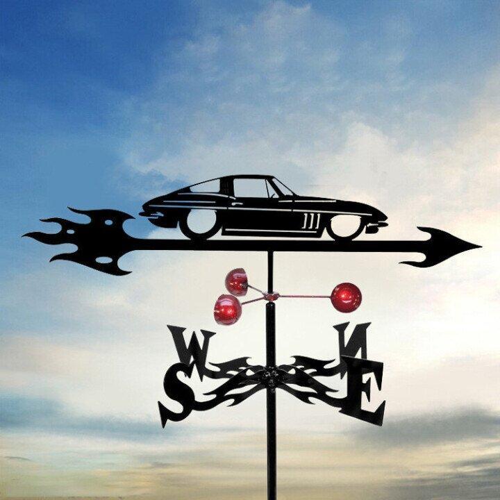 Metal weather vane featuring a whimsical cartoon animal design, perfect for adding charm to your garden or roof while serving as a durable outdoor wind indicator. 2