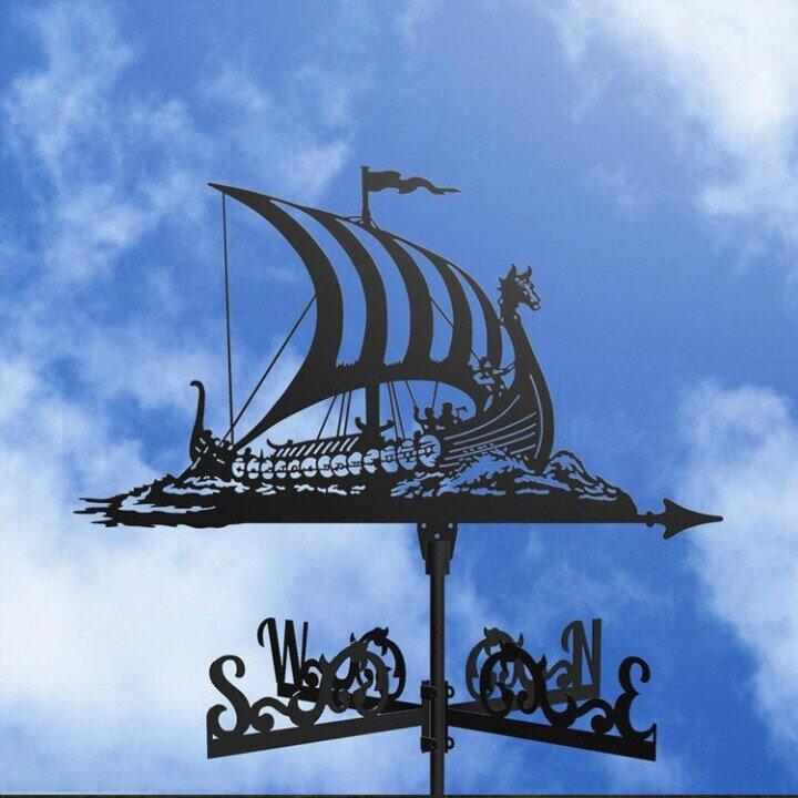 Metal weather vane featuring a whimsical cartoon animal design, perfect for adding charm to your garden or roof while serving as a durable outdoor wind indicator. 1