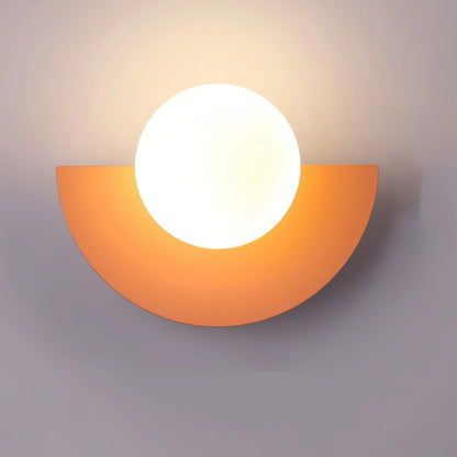 Mid-Century LED Wall Lamp featuring a stylish half-circle design, available in versatile color options to enhance any modern decor. 8