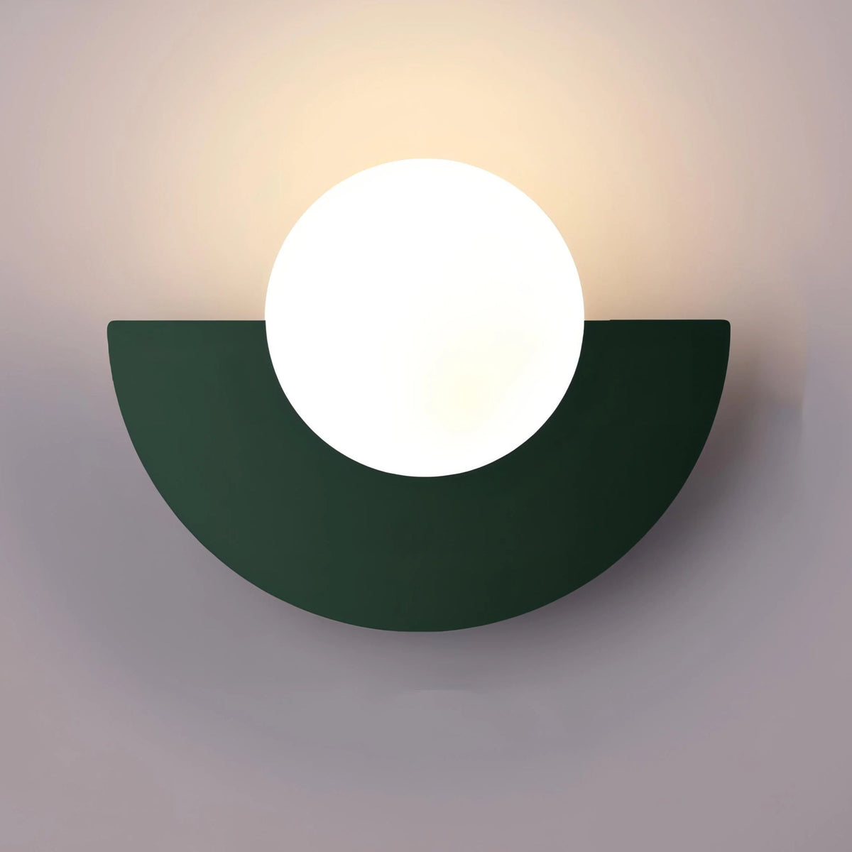 Mid-Century LED Wall Lamp featuring a stylish half-circle design, available in versatile color options to enhance any modern decor. 7