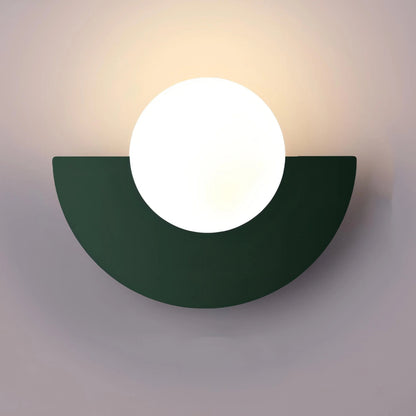 Mid-Century LED Wall Lamp featuring a stylish half-circle design, available in versatile color options to enhance any modern decor. 7