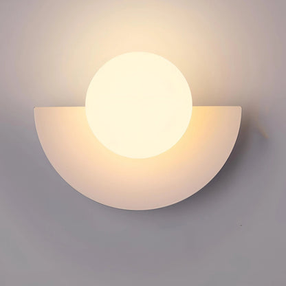 Mid-Century LED Wall Lamp featuring a stylish half-circle design, available in versatile color options to enhance any modern decor. 6
