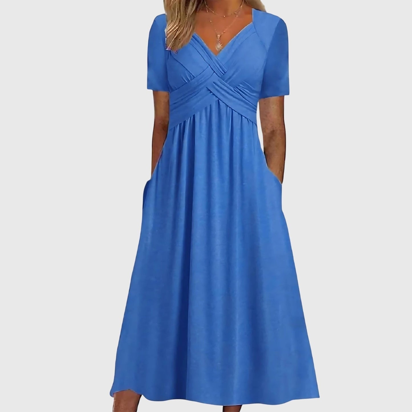 Midi dress featuring a tummy control design and a flattering A-line silhouette, perfect for versatile occasions and enhancing your figure. 1