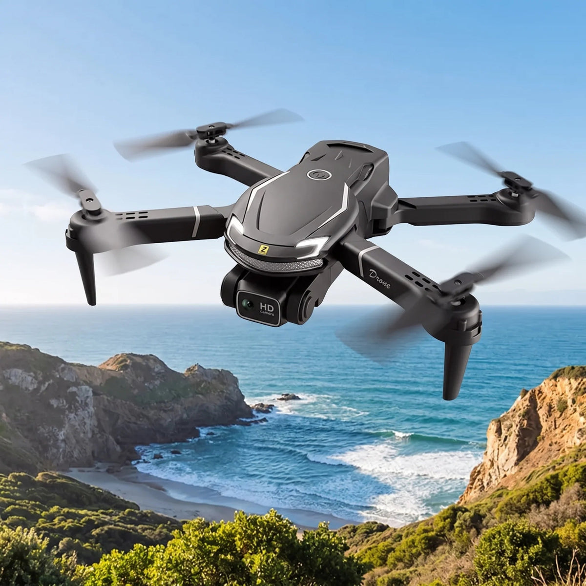 Mini drone featuring dual 8K camera and GPS stability, designed for compact and portable aerial photography. 0