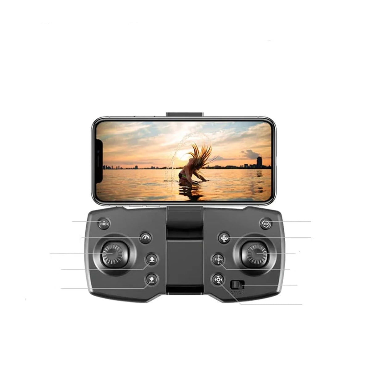 Mini drone featuring dual 8K camera and GPS stability, designed for compact and portable aerial photography. 4