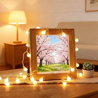 Mini globe fairy lights battery operated with warm white LED, decorative string lights available in 150cm and 300cm lengths, perfect for home decor and 1