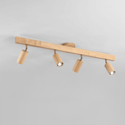 Minimalist Ceiling Lamp with Adjustable Light – Natural Wood Scandinavian Design – Ø30cm