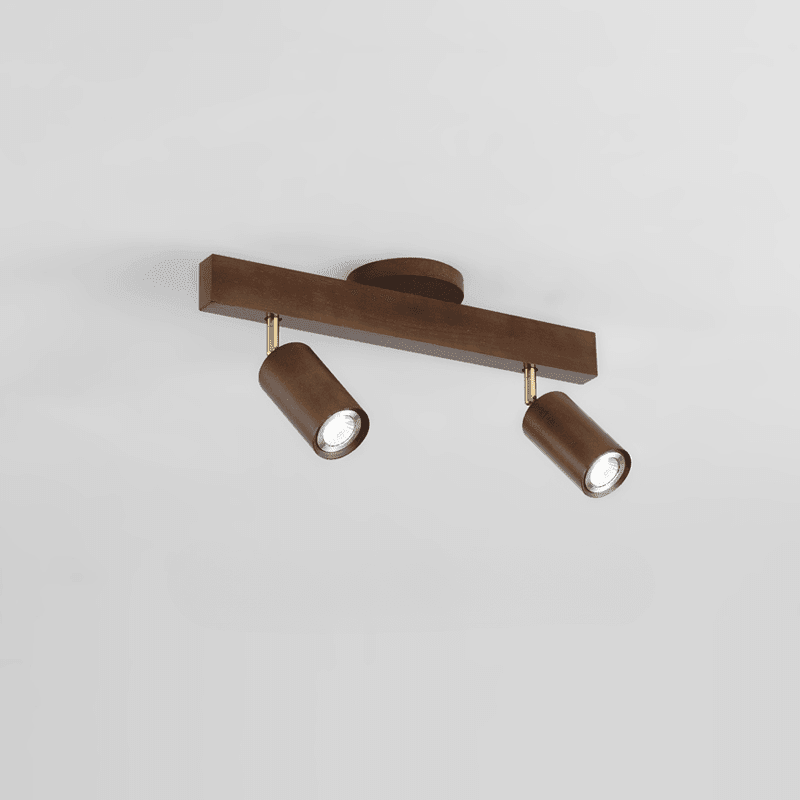 Minimalist Ceiling Lamp with Adjustable Light – Natural Wood Scandinavian Design – Ø30cm