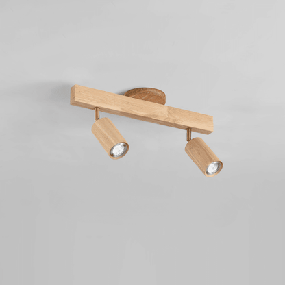 Minimalist Ceiling Lamp with Adjustable Light – Natural Wood Scandinavian Design – Ø30cm