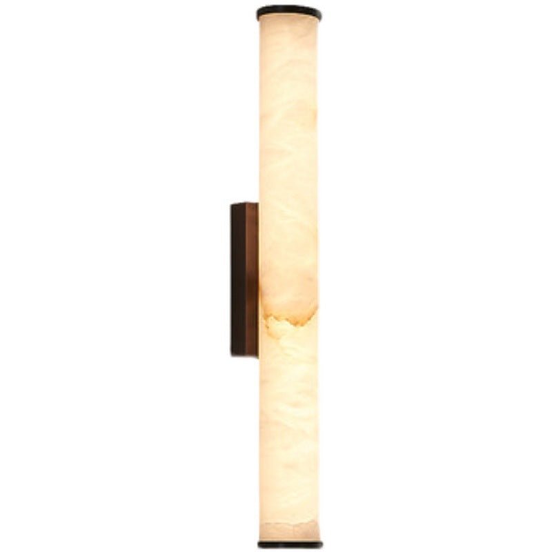 Minimalist LED wall lamp featuring integrated lighting and a stylish marble accent, designed for modern indoor spaces. 4