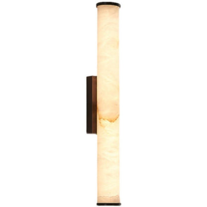 Minimalist LED wall lamp featuring integrated lighting and a stylish marble accent, designed for modern indoor spaces. 4